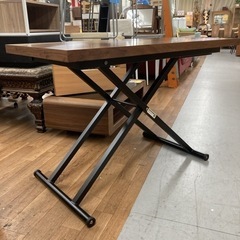 S132 ⭐ 綺麗 NITORI 昇降リビングテーブル(アクティブ2 120 MBR) USED