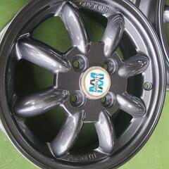 【再塗装品】ダイハツ　ミラジーノ　ミニライト　純正　１４インチ　4.5J　45　４穴　ガンメタ　
