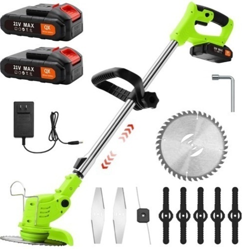 新品 電動草刈機 刈り払い機 バッテリー2個付き 新品