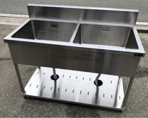 ⭐︎中古品　マルゼン　2槽シンク　1200×600×800mm  厨房用品⭐︎