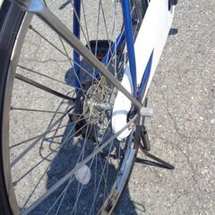 PEERES 24インチ　シングル　軽快車　ママチャリ　青/白【220】