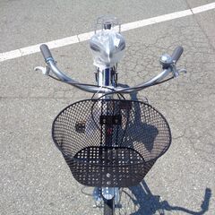 PEERES 24インチ　シングル　軽快車　ママチャリ　青/白【220】