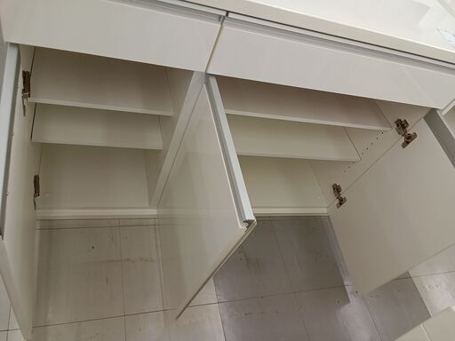 ☆ジモティ割あり☆ キッチンカウンター ホワイト H86×D50×W120