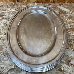 C(6428) ステンレス 小判皿 6枚 18インチ 業務用 楕円形 皿 トレー 食器 18-8 厨房 飲食店