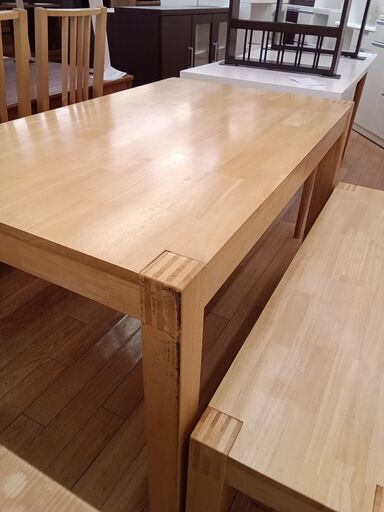 ★ジモティ割あり★ IKEA ダイニングセット ナチュラル H75×D75×W125 クリーニング済み TK2386