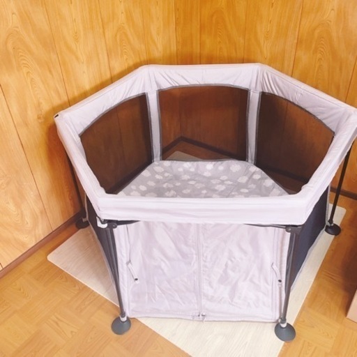 ベビーサークル　日本育児　洗えてたためる　ポータブルベビーサークル　子供用品 ベビー用品 ベビーベッド、家具