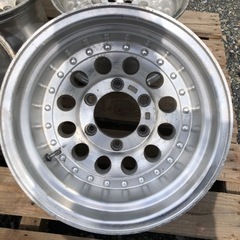 【に.ec】北海道旭川市発 15インチアルミホイール PCD139.7 6穴8.5j オフセット-33 深リム HILUX 等 深リム 希少 旧車