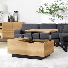 LOWYA昇降式ローテーブル 家具 ダイニングセット