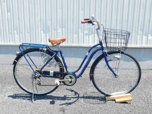 中古自転車多数販売中! ご来店ください! 早い者勝ち!　シティサイクル  27インチ ブルー　新品サドル交換しました!　外装6段変速　オートライト　売れてます!　早い者勝ち! 状態は全体的に良好と思います!　m21