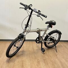 使用少 20インチ HUMMER ハマー 折りたたみ自転車 ギア6段変速 シルバー サイクリング 通勤 通学