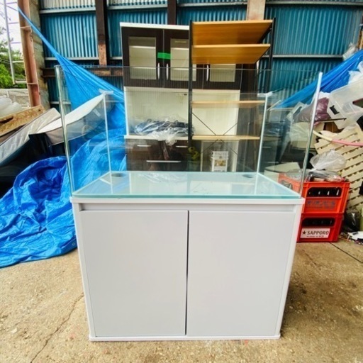 【‼️✨中古美品✨‼️】オーバーフロー対応水槽台座付きコーナーレス