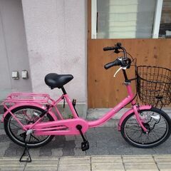 KON’S Collection[コンズコレクション]20吋 ファミリーサイクル 内装3段/LEDオート/ピンク