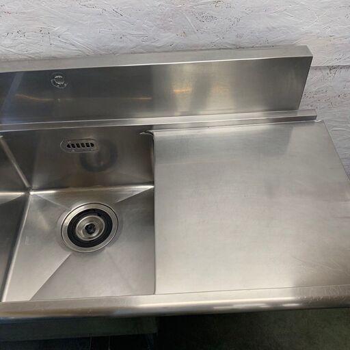 ステンレス 2槽シンク シンク付き 作業台 厨房用品 業務用 バック