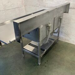 ステンレス ２槽シンク シンク付き 作業台 バックガードあり 厨房用品 業務用 W1500×D650×H1040mm N0162