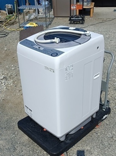 F1666 【SHARP】洗濯機　ES-GV8C-S 　家電 生活家電 洗濯機