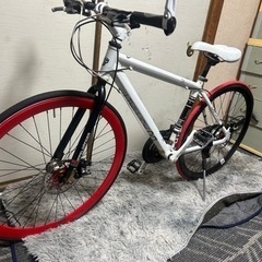 doppelgängerクロスバイク 27インチSHIMANO21段変速、前後ディスクブレーキ