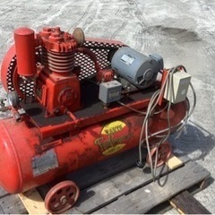 鳥取発引き取り限定 ヤンマー発動機付き明治コンプレッサー　動作確認済み　現状渡し　自家塗装品　近県まで配送可能 鳥取発引き取り限定 ヤンマー発動機付き明治コンプレッサー 動作確認