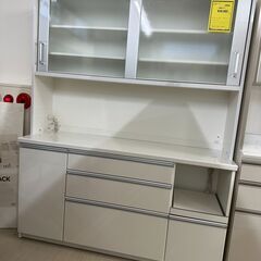 ジモティ来店特価!!　　食器棚　ホワイト　　J-0657