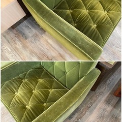 カリモク60 ロビーチェア１シーター モケットグリーン