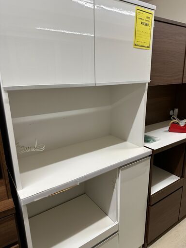 ジモティ来店特価!!　食器棚　ホワイト　　J-0659