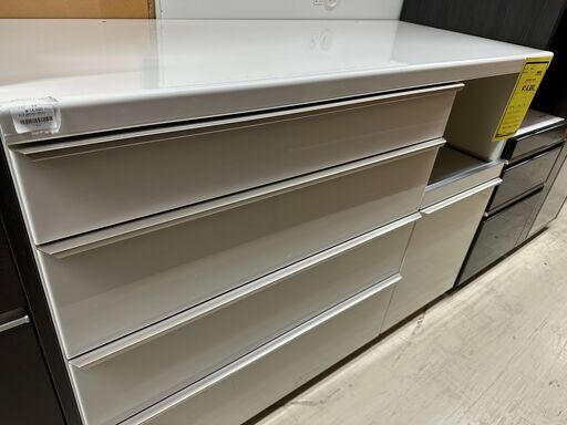 ジモティ来店特価!!　　キッチンカウンター　パモウナ　ホワイト　J-0661