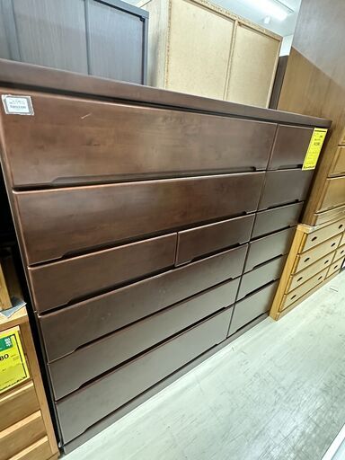 ジモティ来店特価!!　6段チェスト　　ダークブラウン　　J-0662