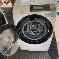 NO180 🌈北九州市内配送設置無料✨🌈　日立 HITACHI ビッグドラム ななめ型ドラム式洗濯乾燥機（11.0kg） 左開き ライトベージュ BD-S8800L