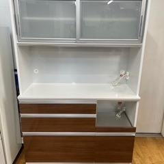 N656☆ユーアイ製☆レンジボード☆食器棚☆カップボード☆ブルー 