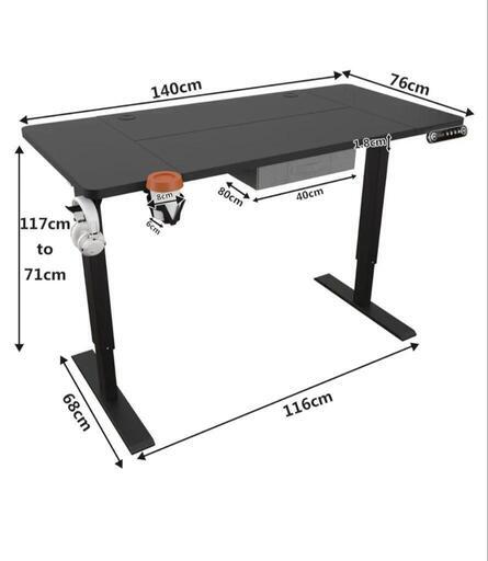 電動昇降式デスク　メモリー付き