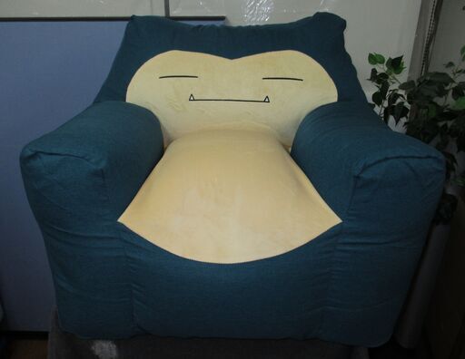 R648 ポケモン カビゴン ビーズクッション ソファ 座椅子 日本限定 キャラクターUsed・美品