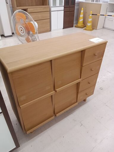 ★ジモティ割あり★  ラック ベージュ W106×D40×H91 クリーニング済み TC3372