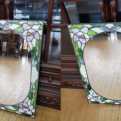 f41 美品 ステンドグラス ウォールミラー