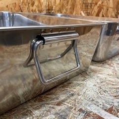 C(6442) ② AG ステンレス 角バット 2枚取 ふた付き 手付き 2個セット