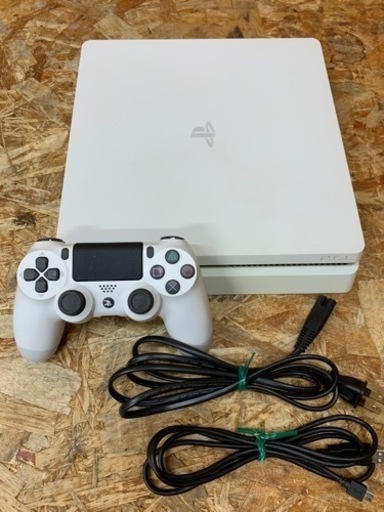 a(6441) SONY PS4 ホワイト プレイステーション4 本体 純正コントローラー 白 動作確認済み 初期化 ゲーム機