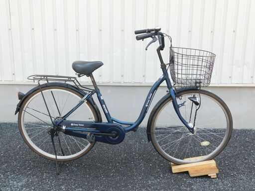 店内でも中古自転車多数販売中!　見に来てください　シティサイクル  maruishi Free Time　26インチ　ブルー　変速なし　オートライト　売れてます!　早い者勝ち!　外観状態は全体的に良好と思います!　ブレーキ音がします!　m23