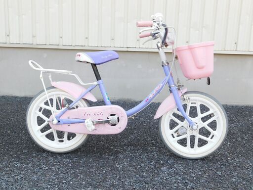 リユース自転車 展示販売中!　店内多数販売中!　来店ください!　早い者勝ち!　ブリヂストン　エコキッズカラフル　EKC16　BRIDGESTONE　子ども用自転車　16インチ　ラベンダー\u0026ピンク　変速なし　売れてます!　早い者勝ち!　状態は全体的に良好と思います!　m25