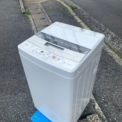 北九州市内配送無料　保証付き AQUA アクア 簡易乾燥機能付き洗濯機 4.5kg ホワイト AQW-S45J（W）