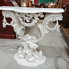 アンティーク調｜ゴージャス｜半円型｜コンソールテーブル