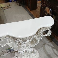 アンティーク調｜ゴージャス｜半円型｜コンソールテーブル