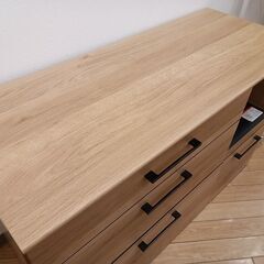★ジモティ割あり★ 古賀家具 レンジ台 ナチュラル H73×D49×W120 クリーニング済み TK2397 ☆ジモティ割あり☆ 古賀家具 レンジ台 ナチュラル H73×D49×W120