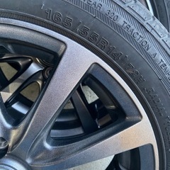 タイヤホイールセット　165/55R14-サコッシュ　ピンク系　３