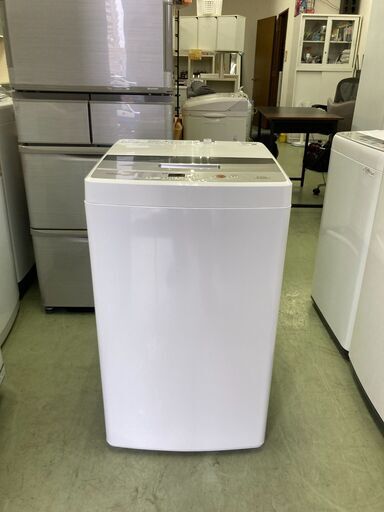 【リサイクルショップ　ピカソ　小松原】★分解洗浄済み★ AQUA アクア 5.0kg 全自動洗濯機 ホワイト 2018年製 AQW-BK50F★7408★
