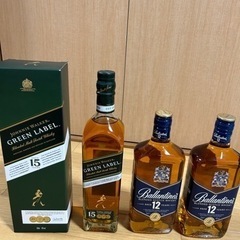 ジョニーウォーカーグリーンラベル。バランタイン12年×２ ジョニーウォーカーグリーンラベル。バランタイン12年×2