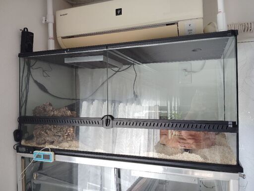 90センチガラス水槽　爬虫類用前開き