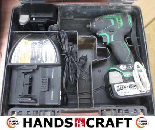日立 WH14DDL インパクトドライバ 14.4V  バッテリー×2 充電器 中古品 【ハンズクラフト宜野湾店】