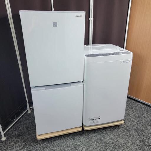 sb‼️配送設置は無料‼️最新2021年製✨つけかえドア対応✨SHARP 家電セット