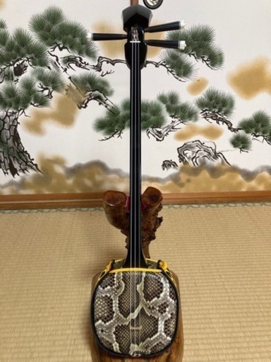 沖縄三線！新品！貴重！知念大工型！本蛇皮、本張り (一枚張り)⑧