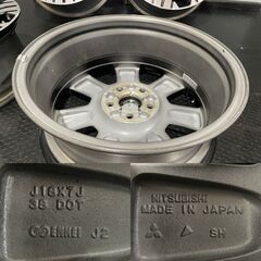 新車外し 三菱 デリカD:5 純正ホイール ENKEI製 18インチ 4本 7J5HPCD114.3+38 ブラポリ アウトランダー流用可　(MHD158) クレジットカード QRコード決済可能