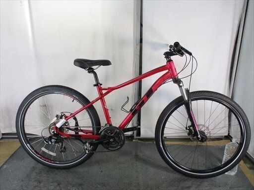 Ｄ589　★21000円★整備済み マウンテンバイク中古自転車 【GT　AGGRESSOR　赤　Ｓ　42ｃｍ　前サス不動】