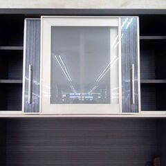 ☆ジモティ割あり☆ 社団法人全国家具工業連合会 レンジボード 黒 H200×
